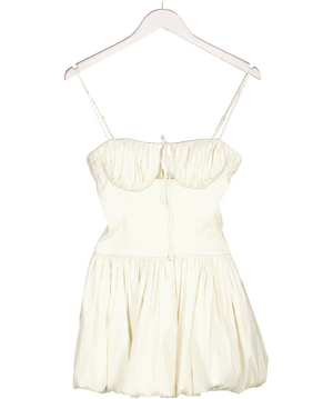Maison Amory Butter Cream Bubble Mini Dress UK XXS