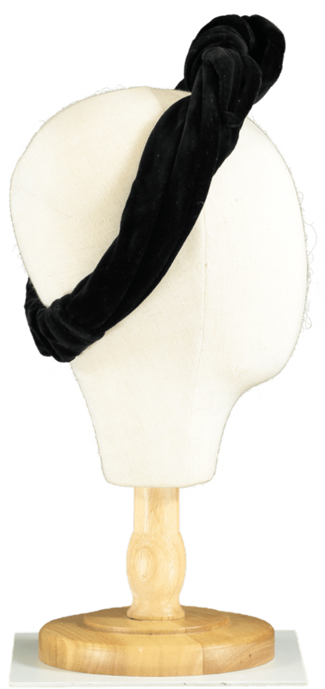 Maison Michel Black Velvet Turban Headband OS - Reliked