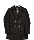 Maje Black Double - breasted Sequined Tweed Blazer Fr38 UK 10 - Reliked