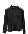 Maje Black Lace Shirt With Camisole UK 8 - Reliked