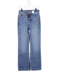 Maje Blue Plumy Scalloped - hem High - rise Stretch - denim Jeans Fr36 UK 8 - Reliked
