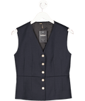 Maje Blue V - neck Vest UK 6 - Reliked