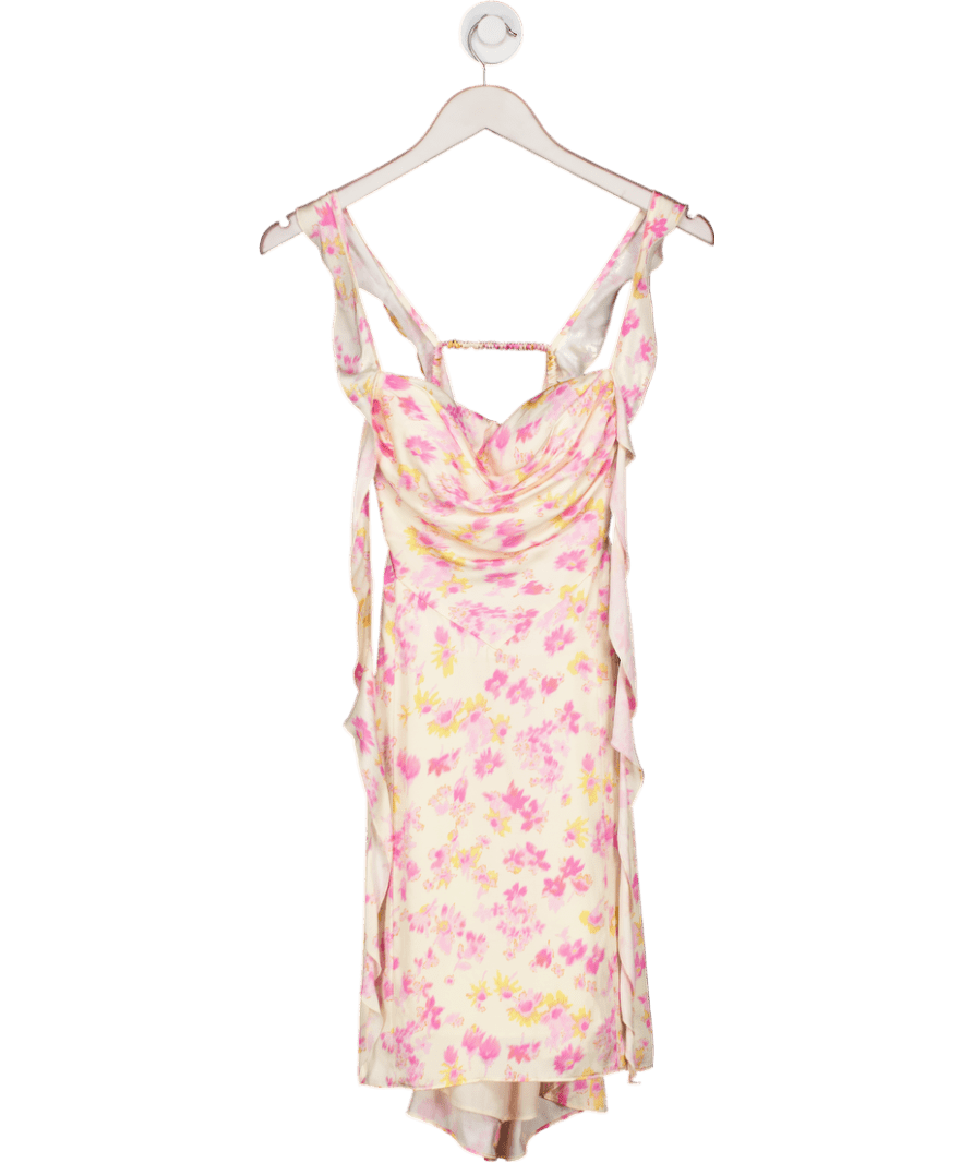 Maje Cream Imprime Fleur Rose dress UK 8 - Reliked