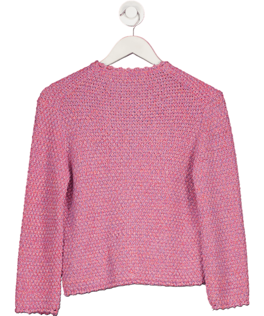 Maje Pink Tweed - effect Knit Cardigan Sz1 UK 8 - Reliked