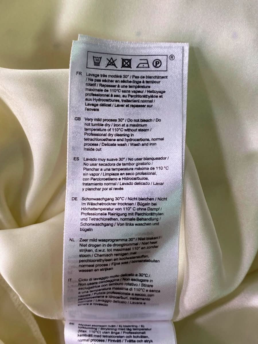 Maje Retro Flowing Dot Print Asymmetrical Hem Dress In Natural EU 36 UK 8 - Reliked