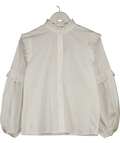 Maje White Loutan Cotton - poplin Shirt Sz2 UK S - Reliked