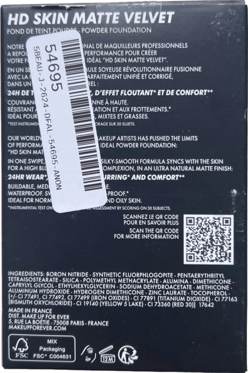 Make Up For Ever HD Skin Matte Velvet Powder Foundation Shade 4R61 11 g - Reliked