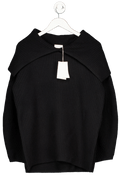 Malene Birger Black Fevila Ribbed Wool Oversize Sweater UK XS - Reliked