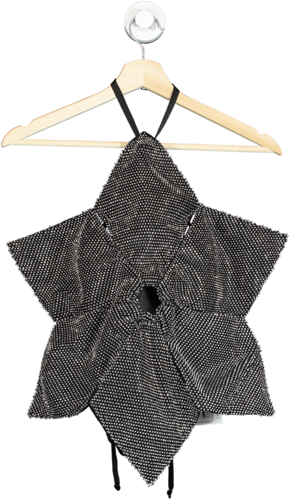 Malva Florea Black Halter Neck Star Bodysuit UK XS - Reliked