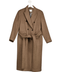 Mamu studios Brown Asya Wool Double Breasted Coat UK S - Reliked