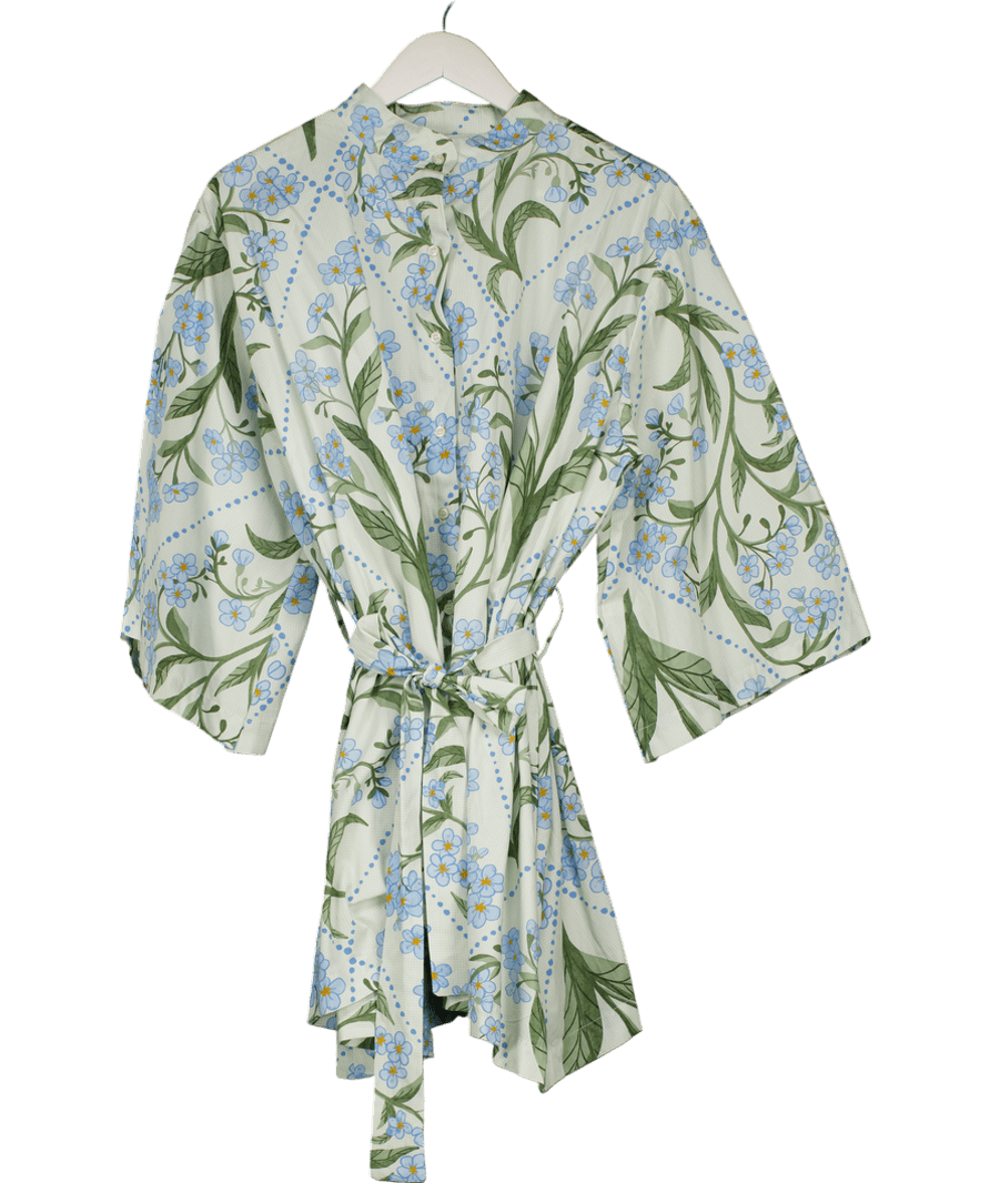 Mandibreeze Green 100% Cotton Shirt Dress UK S - Reliked