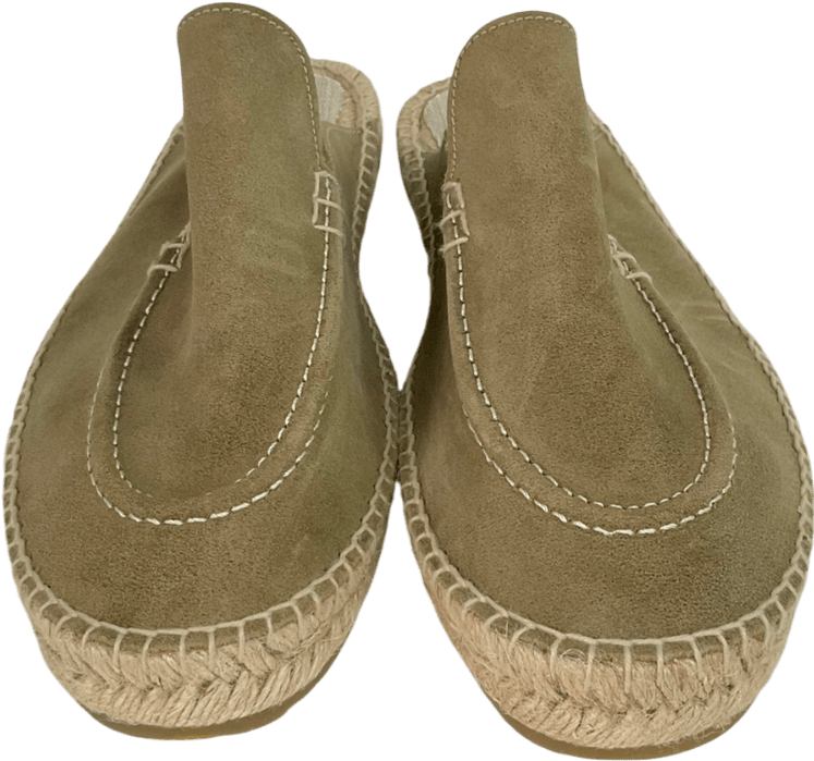 Manebi Beige Suede Traveler Loafers Mules Hamptons UK 9 EU 43 👞 - Reliked
