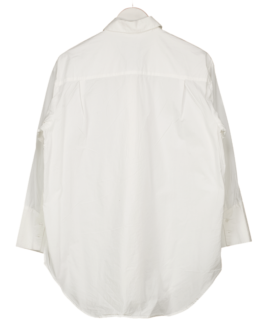 MANGO 100% Cotton White Oversized Shirt UK S - Reliked