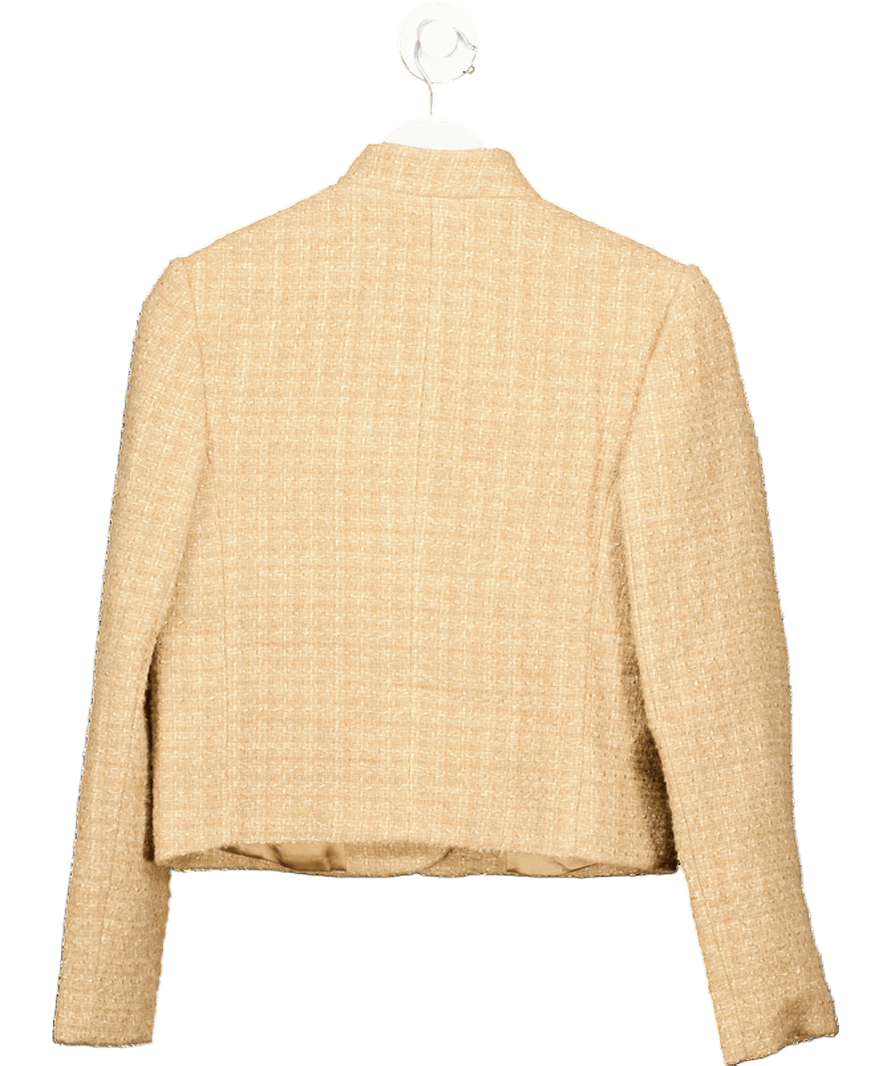 MANGO Beige Camel Tweed Jacket UK S - Reliked