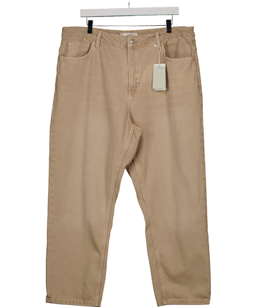 MANGO Beige Mom High - waist Jeans UK 18 - Reliked