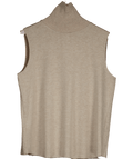 MANGO Beige Sleeveless Roll Neck Top UK M - Reliked