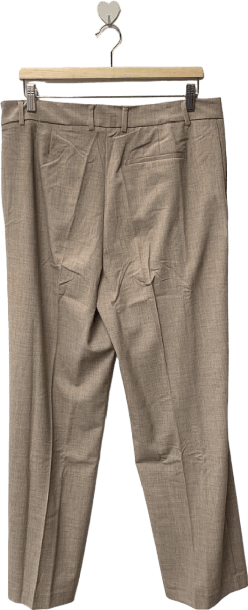 MANGO Beige Tailored Trousers EU 42 UK 14 - Reliked