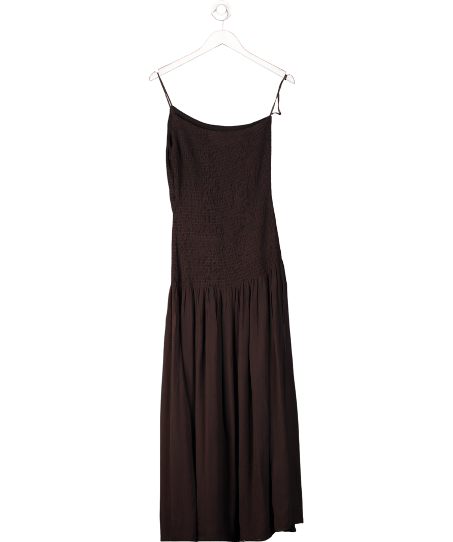 MANGO Black Asymmetrical Dress With Gathered Body UK S - Reliked