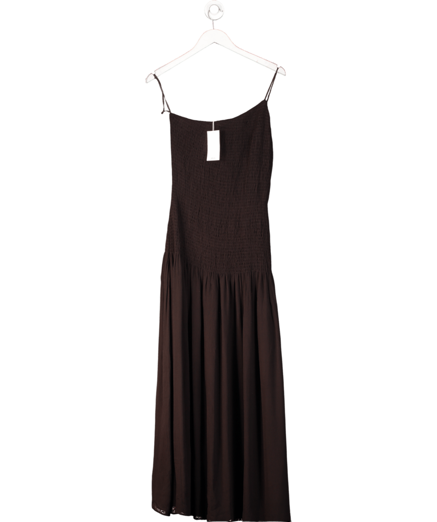 MANGO Black Asymmetrical Dress With Gathered Body UK S - Reliked
