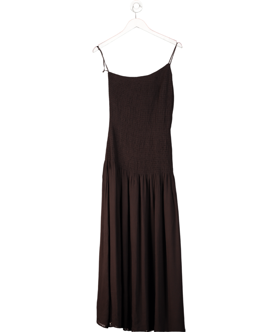 MANGO Black Asymmetrical Dress With Gathered Body UK S - Reliked