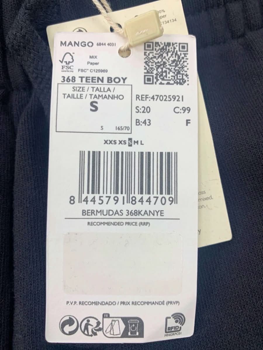 MANGO Black Bermuda Shorts Teen Boy S - Reliked