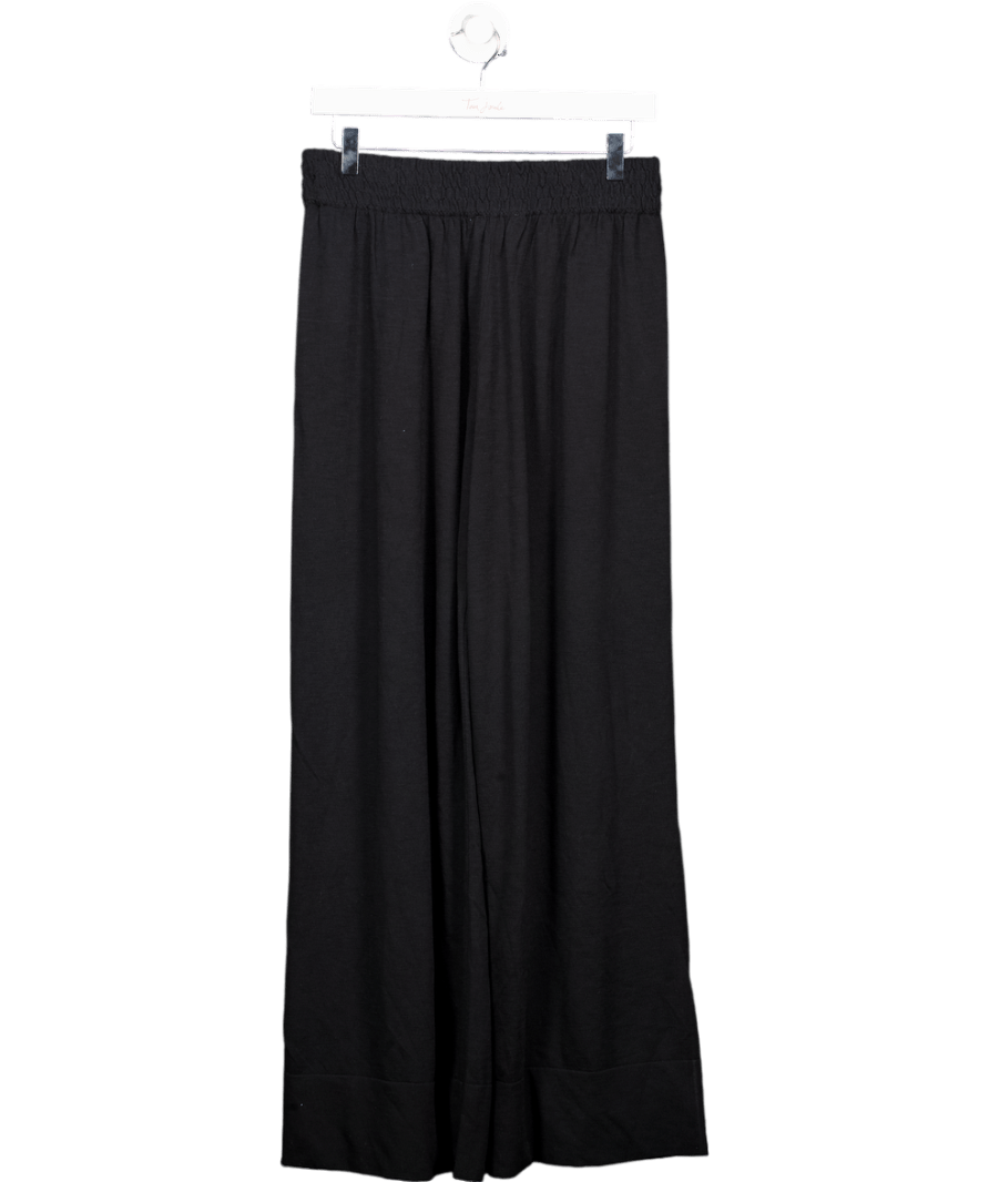 MANGO Black Fine - knit Straight - fit Trousers UK M - Reliked