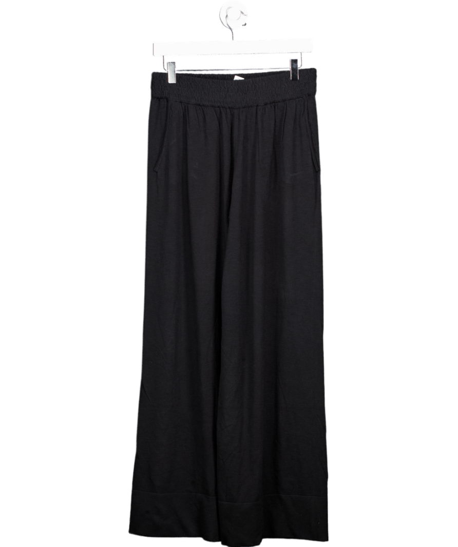 MANGO Black Fine - knit Straight - fit Trousers UK M - Reliked