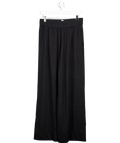 MANGO Black Fine - knit Straight - fit Trousers UK M - Reliked