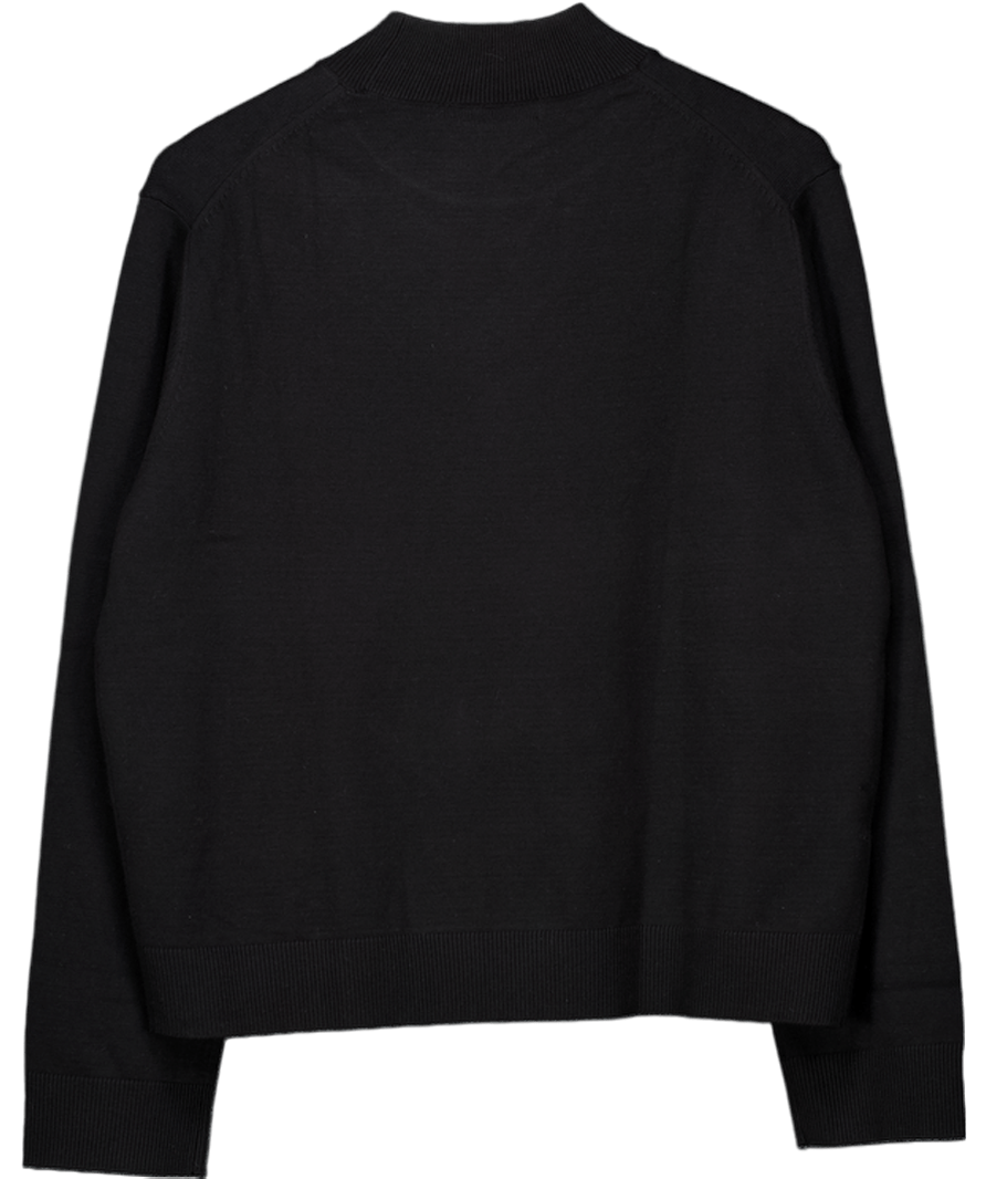 MANGO BLACK Fine Knit Turtle Neck Jumper UK XL - Reliked