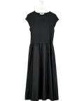 MANGO Black Flared Dress With Ruffled Hem UK XL - Reliked