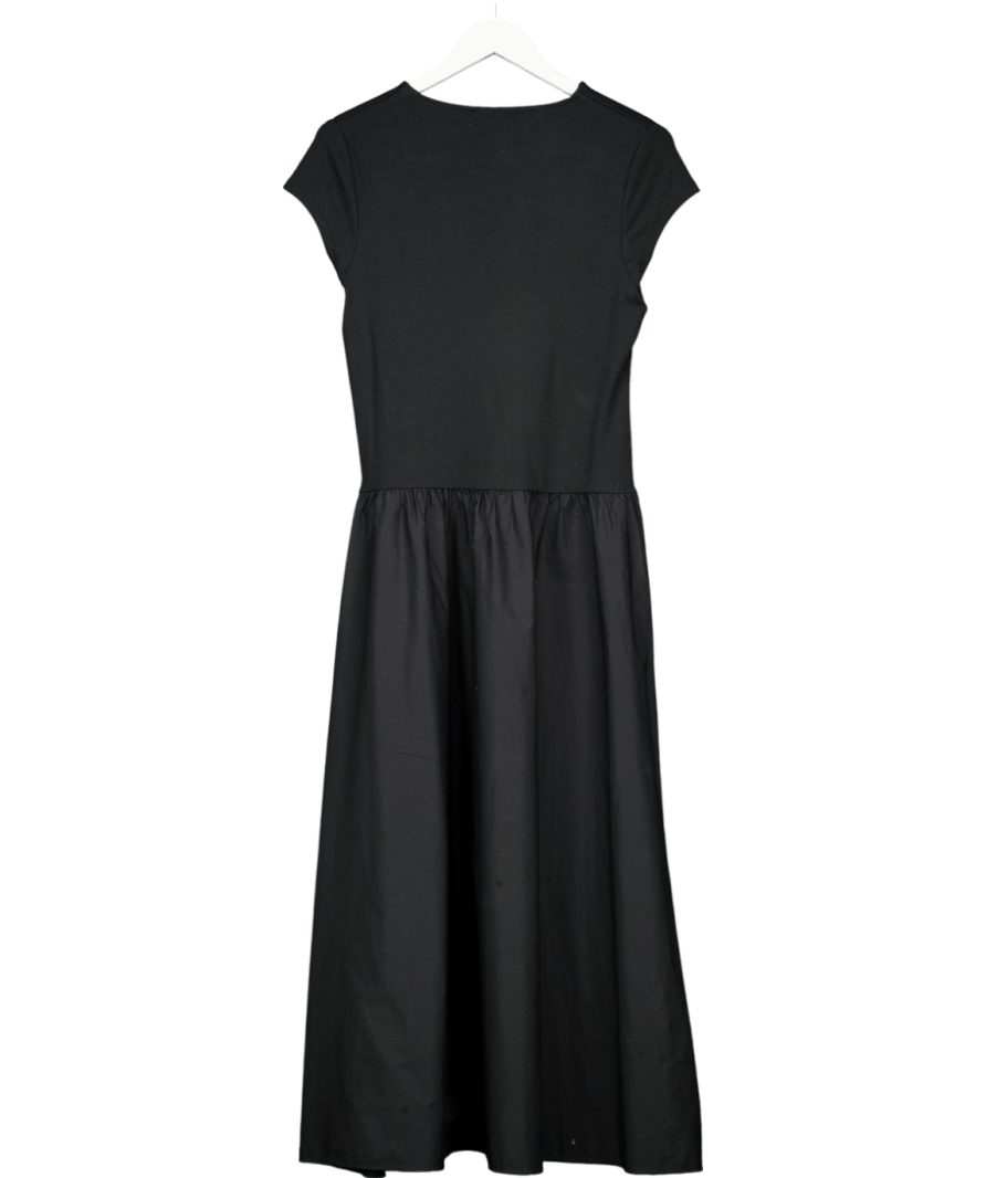 MANGO Black Flared Dress With Ruffled Hem UK XL - Reliked