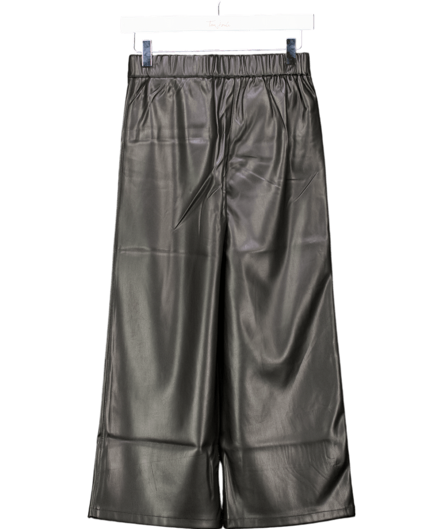 MANGO Black Leather - effect Culotte Trousers 11 Years - Reliked
