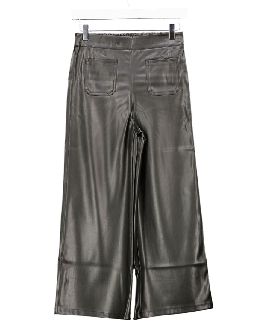 MANGO Black Leather - effect Culotte Trousers 11 Years - Reliked