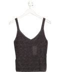 MANGO Black Lurex Knitted Top UK S - Reliked