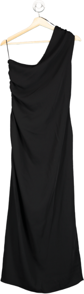 Mango Black One - Shoulder Dress UK L - Reliked