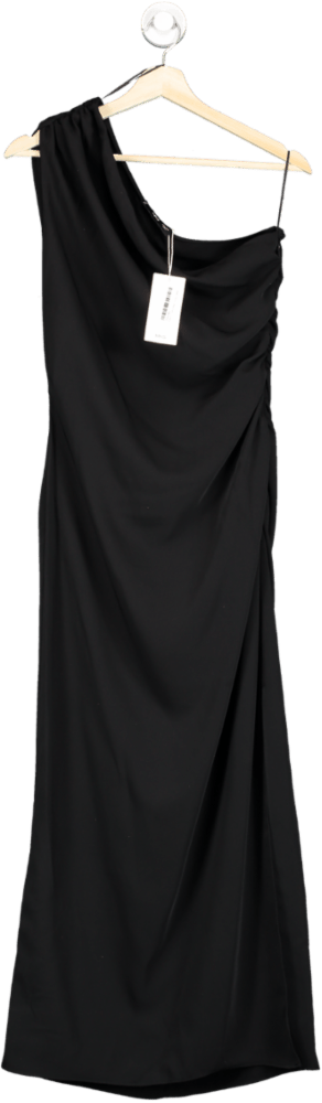 Mango Black One - Shoulder Dress UK L - Reliked