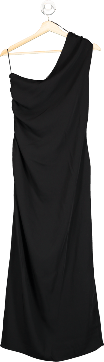 Mango Black One - Shoulder Dress UK L - Reliked