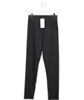 MANGO Black Ribbed Stretch Cotton Leggings 13 Years - Reliked
