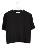 MANGO Black Short - sleeved Fine - knit Sweater UK S - Reliked