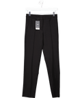 MANGO Black Straight Mid - rise Trousers UK 6 - Reliked