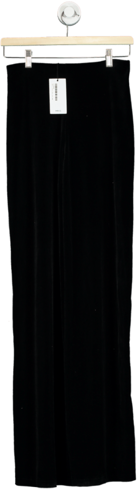 Mango Black Velvet Trousers UK S - Reliked