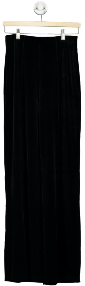 Mango Black Velvet Trousers UK S - Reliked