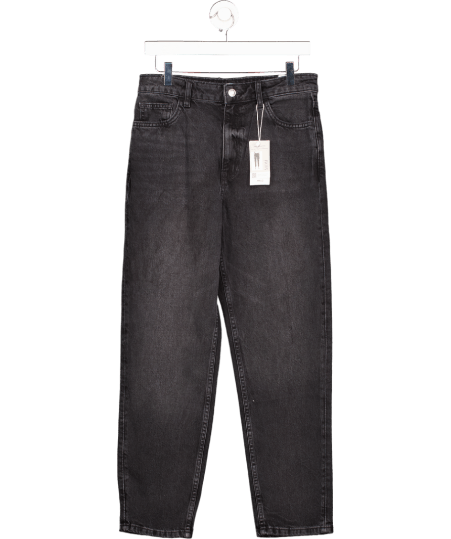 MANGO Black Wash Mom2000 High - rise Jeans UK 10 - Reliked