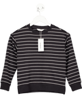 MANGO Black / White Striped Cotton Sweatshirt 7 - 8 Years - Reliked