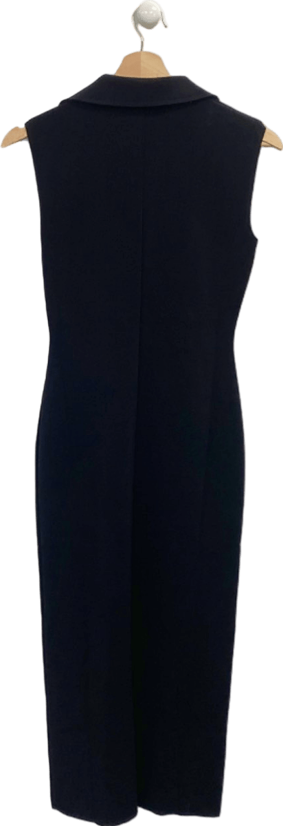 Mango Black Zip - Front Sleeveless Dress XS - Reliked