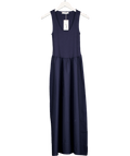 MANGO Blue Flared Dress In Combined Fabric UK XS - Reliked