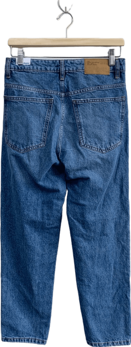 MANGO Blue Mid Waist Regular TEEN BOY Jeans UK S - Reliked