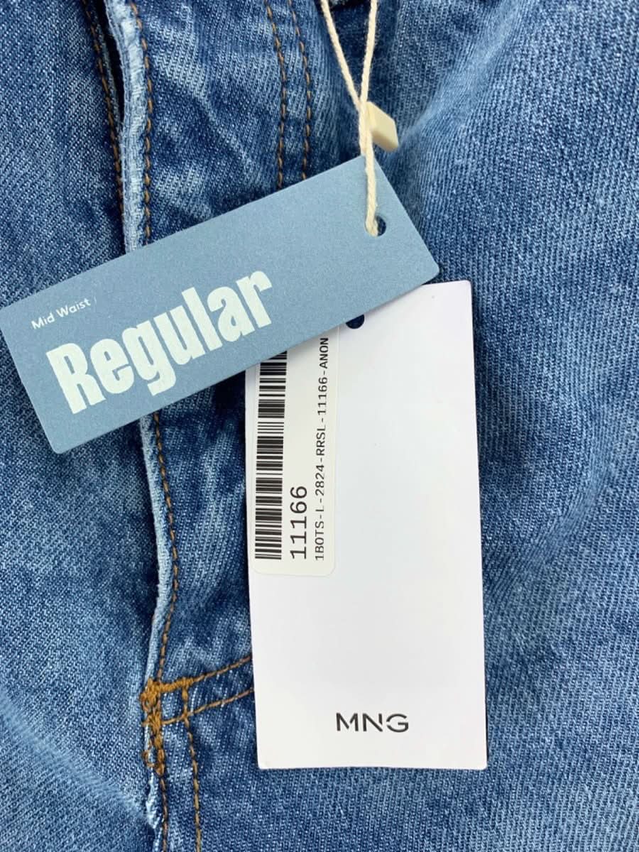 MANGO Blue Mid Waist Regular TEEN BOY Jeans UK S - Reliked