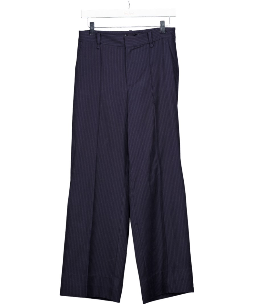 MANGO Blue Pinstripe Suit Trousers UK 8 - Reliked