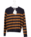 MANGO Brown / Black Cardigan With Cuff Opening UK XL - Reliked